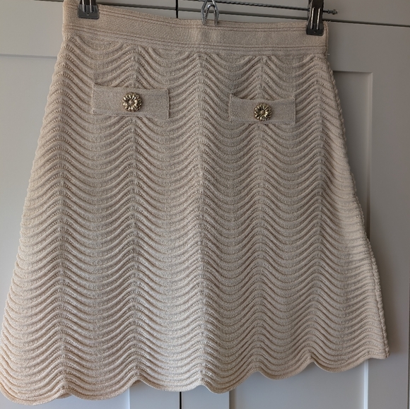 🇫🇷NWT Sandro Knit Scallop Skirt - Picture 8 of 9